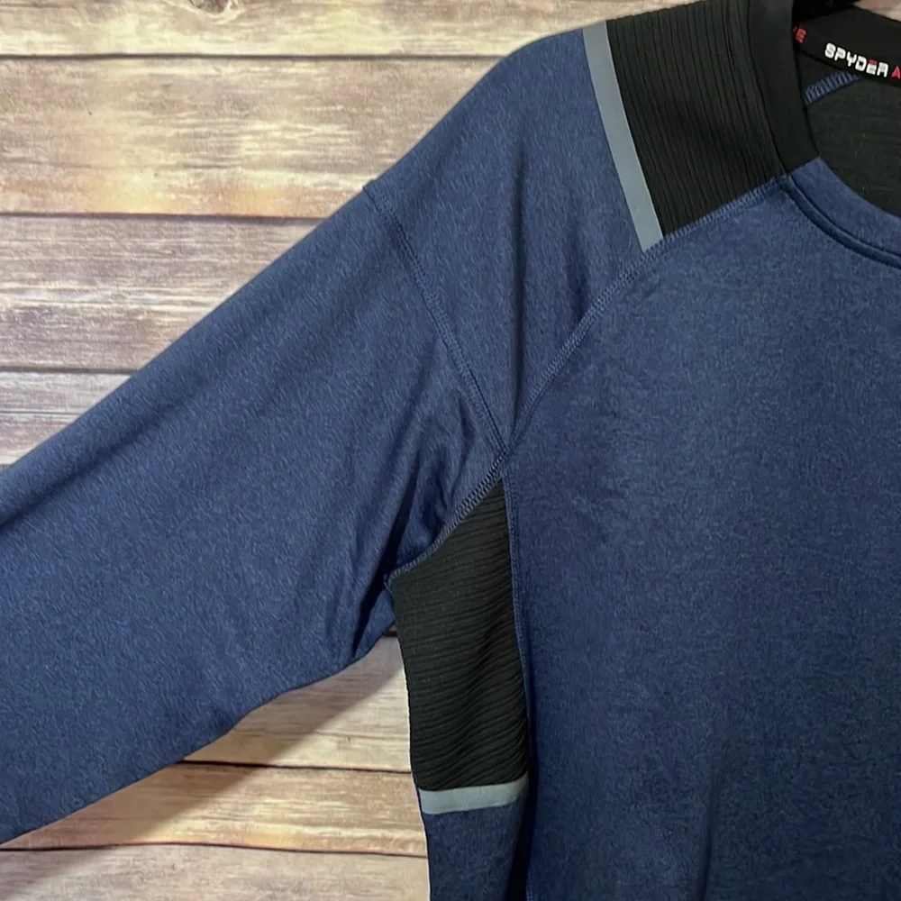 Spyder Men's Long Sleeve Pullover Shirt Sweatshirt - Blue - S